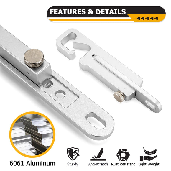 1Pcs Aluminum UTV Door Latch 4 - 6" Adjustable Fit Can Am Maverick x3 R Honda Pioneer Talon Kawasaki Teryx CFmoto Zforce Uforce - WeiSen - 80307019