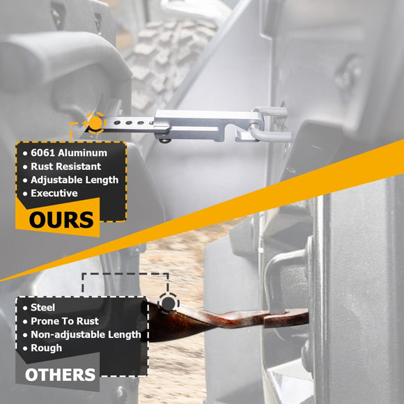 1Pcs Aluminum UTV Door Latch 4 - 6" Adjustable Fit Can Am Maverick x3 R Honda Pioneer Talon Kawasaki Teryx CFmoto Zforce Uforce - WeiSen - 80307019