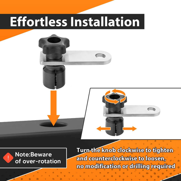 1Pcs UTV ATV Tie Down Anchors & Flag Mount Fit Polaris Ranger General 1000/xp with 1 - 7/16" Hole - WeiSen - 80304015