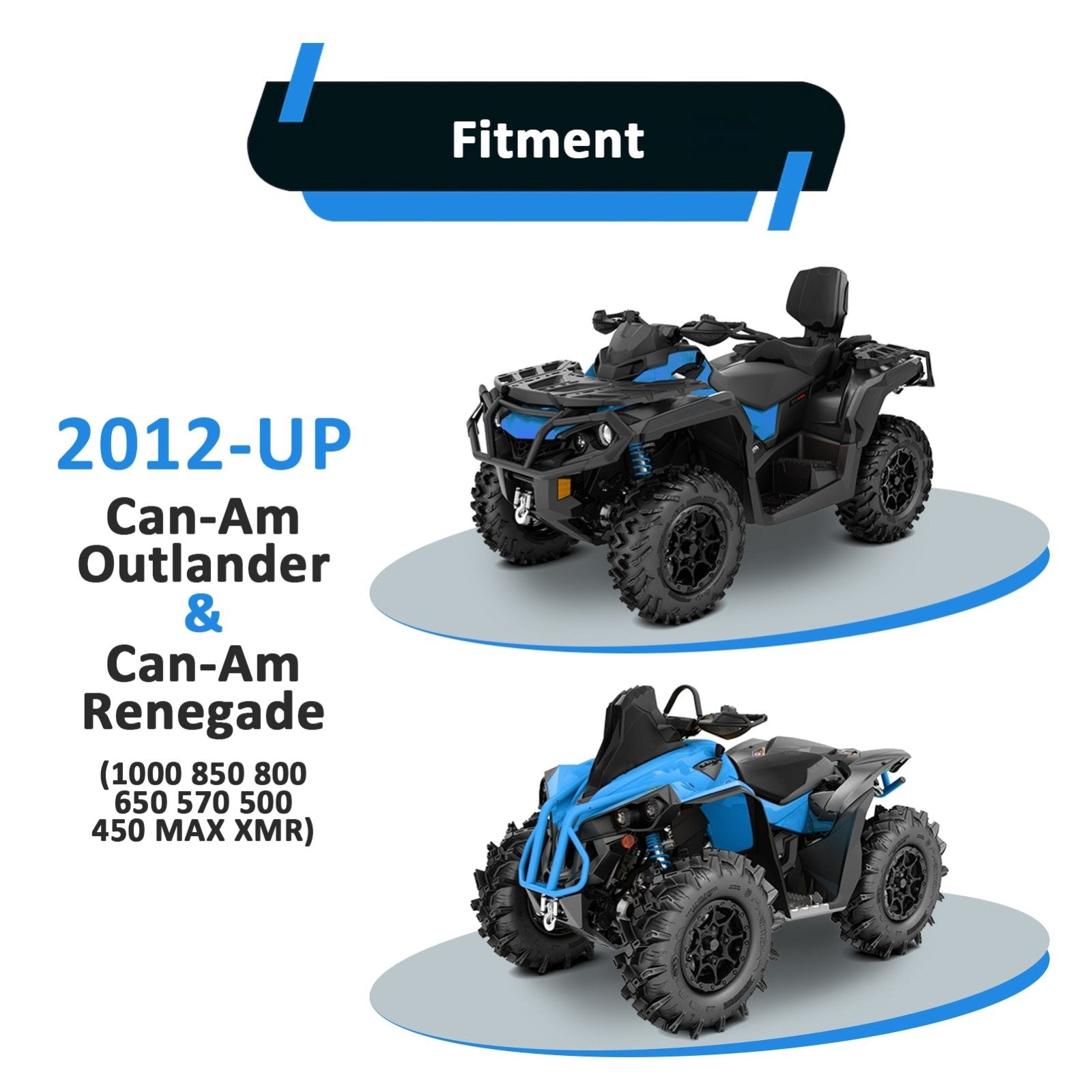 2" Rear Receiver Hitch & Shackle Hitch Receiver for 2012 - 2024 Can - Am Outlander & Renegade 1000 850 800 650 570 500 450 MAX XMR - Weisen