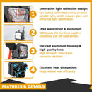 2000 - 2006 Toyota Tundra Hood Hinge 3" White & Amber Strobe LED Ditch Light Pod Kit - WeiSen - 70104021+70201007