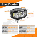 2000 - 2006 Toyota Tundra White&Amber Strobe 3.5 Inch LED Hood Hinge Ditch Light Pods w/ Wiring Harness Kit - WeiSen - 70104021+70201013