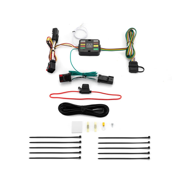 2002 - 2007 Jeep Liberty Vehicle - Side Custom 4 - Pin Trailer Wiring Harness With Plug & Play Connector - WeiSen - 70206086