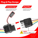 2002 - 2007 Jeep Liberty Vehicle - Side Custom 4 - Pin Trailer Wiring Harness With Plug & Play Connector - WeiSen - 70206086