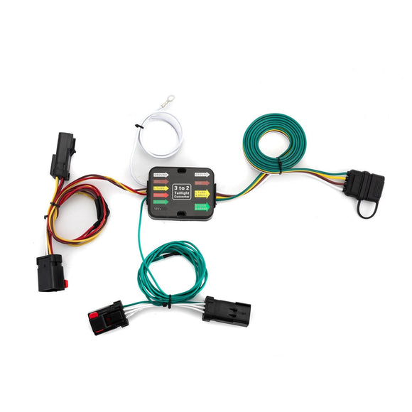 2002 - 2007 Jeep Liberty Vehicle - Side Custom 4 - Pin Trailer Wiring Harness With Plug & Play Connector - WeiSen - 70206086