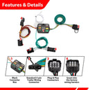2002 - 2007 Jeep Liberty Vehicle - Side Custom 4 - Pin Trailer Wiring Harness With Plug & Play Connector - WeiSen - 70206086