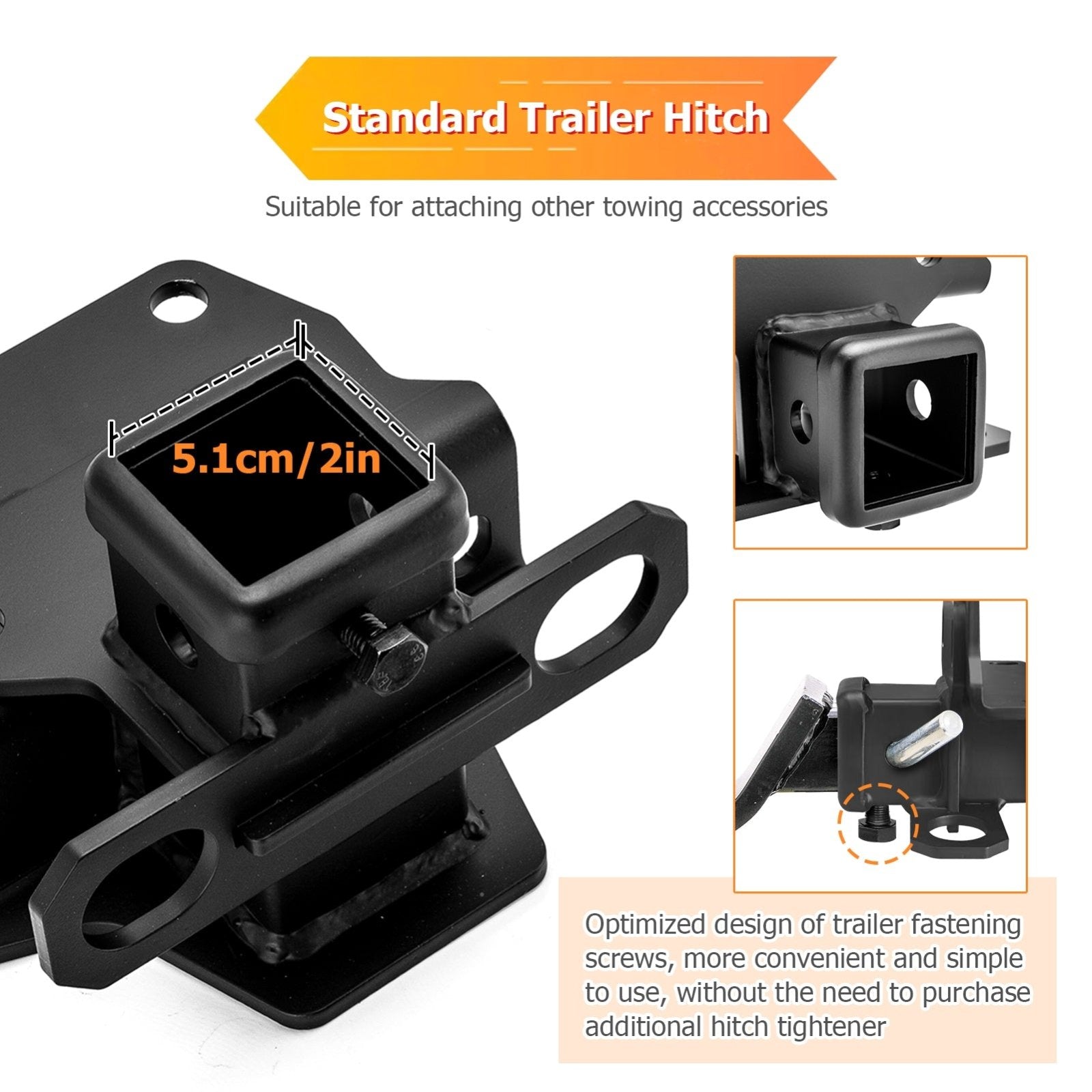 2003 - 2024 Toyota 4runner Heavy - Duty Steel Rear Trailer Hitch 2