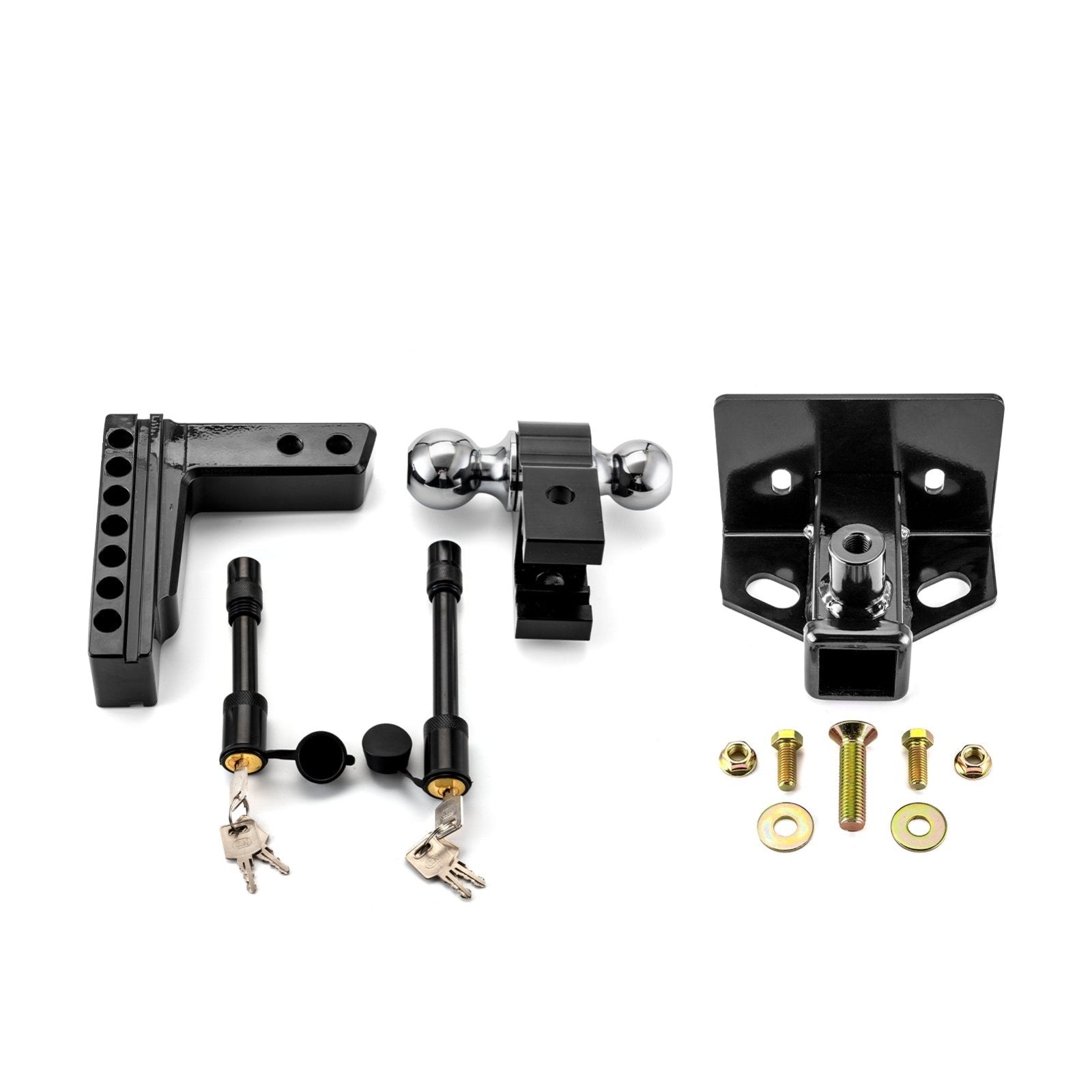 2005 - 2010 Dodge Dakota & 2006 - 2009 Mitsubishi Raider Rear Trailer Hitch & Adjustable Trailer Hitch Ball Mount - Weisen