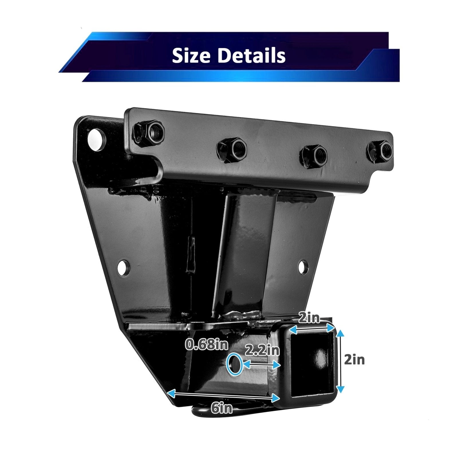 2005 - 2010 Jeep Grand Cherokee WK Heavy - Duty Steel 2" Rear Trailer Hitch & Adjustable Trailer Hitch Ball Mount - Weisen