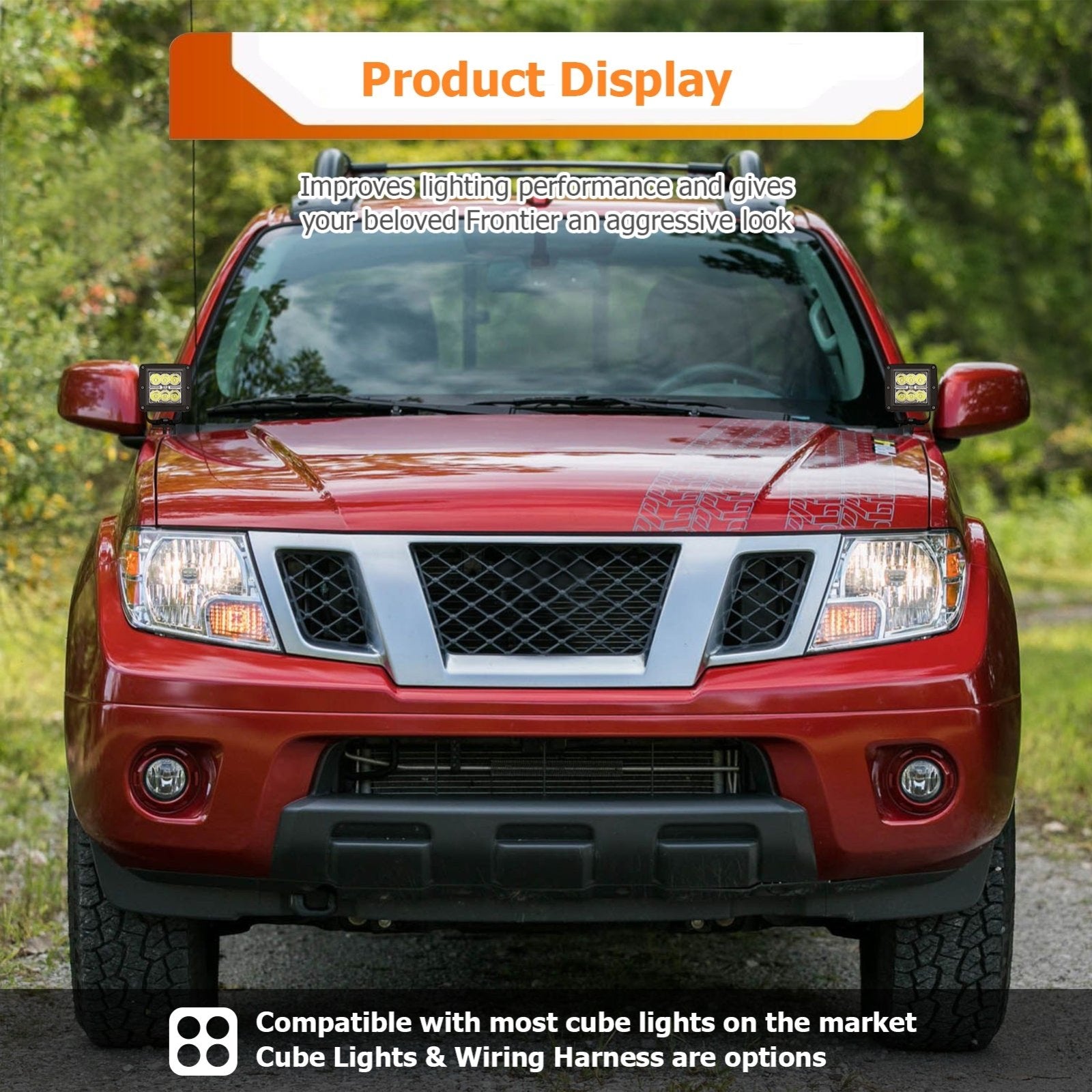 2005 - 2015 2nd Gen Nissan Xterra & Frontier 3" LED Amber White Strobe Ditch Lights Kit - Weisen