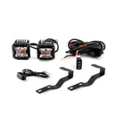 2005 - 2015 Toyota Tacoma Hood Hinge 3" White & Amber Strobe LED Ditch Light Pod Kit - WeiSen - 70104006+70201007