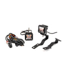 2005 - 2015 Toyota Tacoma Hood Hinge 3" White & Amber Strobe LED Ditch Light Pod Kit - WeiSen - 70104006+70201007