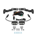 2005 - 2015 Toyota Tacoma White&Amber Strobe 3.5 Inch LED Hood Hinge Ditch Light Pods w/ Wiring Harness Kit - WeiSen - 70104006+70201013