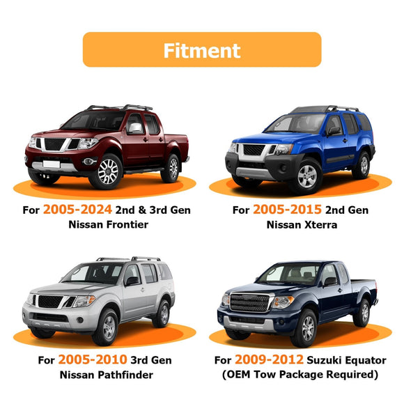 2005 - 2025 2nd 3rd Gen Nissan Frontier 4 - Pin Trailer Hitch Tow Wiring Harness - WeiSen - 70206053