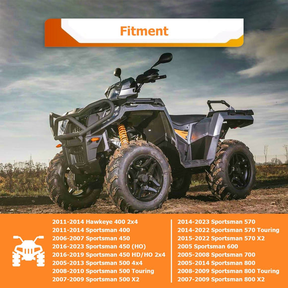 2005+ Polaris Sportsman 400 450 500 570 600 700 800Hawkeye 325 400 Rear Trailer Hitch Ball Mount Receiver Kit - WeiSen - 80107020+70304025