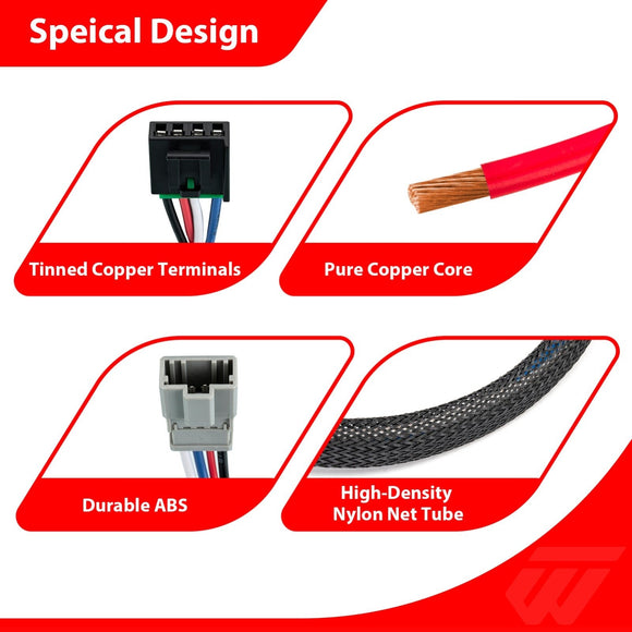 2006 - 2025 Honda Ridgeline w/Factory Tow Package Plug&Play Brake Control Wiring Adapter - WeiSen - 70208017