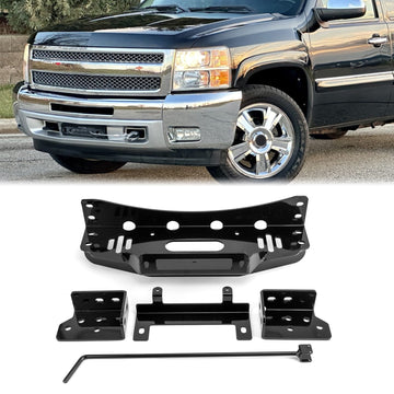 2007 - 2013 GMC Sierra Chevy Silverado 1500 Winch Mounting Plate | Heavy - Duty Steel - WeiSen - 70109007
