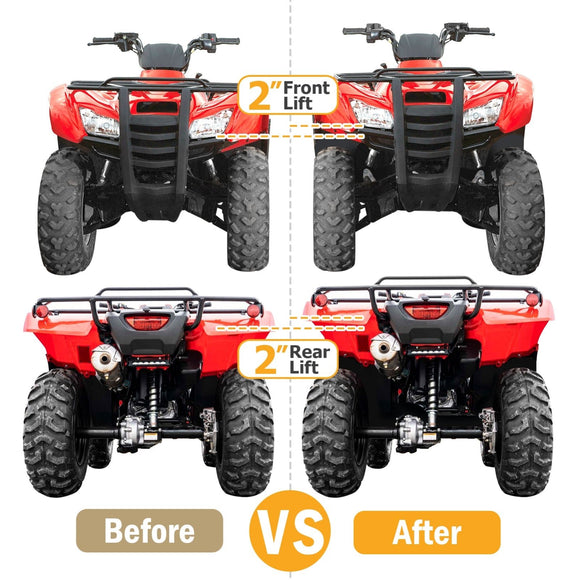 2007 - 2013 Honda Rancher 420 w/ Straight Rear Axle Aluminum 2" Front & Rear Full Lift Kit - WeiSen - 80401048