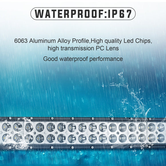 2007 - 2014 Silverado / Sierra 1500 2500HD 3500HD Roof 52" 300W Curved LED Light Bar Kit - WeiSen - 70101032+70202012+70203004