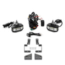 2007 - 2015 Toyota Fj Cruiser White&Amber Strobe 3.5 Inch LED Hood Hinge Ditch Light Pods w/ Wiring Harness Kit - WeiSen - 70104024+70201013