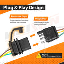 2007 - 2018 Jeep Wrangler JK 4 - Way Flat Trailer Hitch Tow Wiring Harness - WeiSen - 70206063