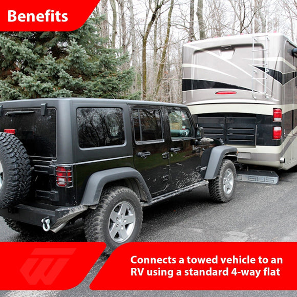 2007 - 2018 Jeep Wrangler JK Plug & Play Connector Towed - Vehicle RV Trailer Wiring Harness - WeiSen - 70206082