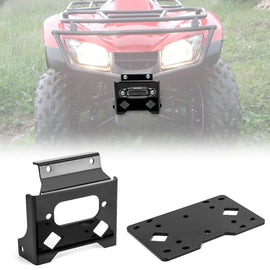2007 - 2025 Recon TRX250 (TE*TM) ATV No Drill Steel Winch Mounting Bracket Plate - WeiSen - 80106045