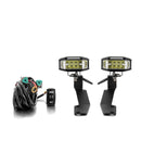 2008 - 2013 Toyota Highlander White&Amber Strobe 3.5 Inch LED Hood Hinge Ditch Light Pods w/ Wiring Harness Kit - WeiSen - 70104061+70201013