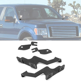 2009 - 2014 Ford F150 SVT Raptor LED Fog Light Side Hood Hinge Brackets Mounts - WeiSen - ZT101
