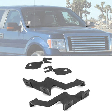 2009 - 2014 Ford F150 SVT Raptor LED Fog Light Side Hood Hinge Brackets Mounts - WeiSen - ZT101