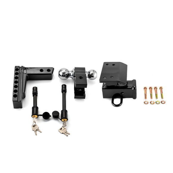 2009 - 2017 Volkswagen 1st Gen Tiguan 2" Rear Trailer Hitch & Adjustable Trailer Hitch Ball Mount - WeiSen - 70108010+70304025