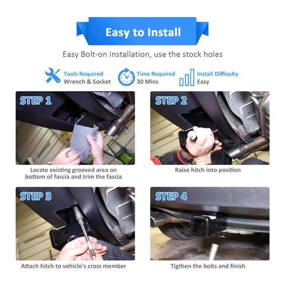 2009 - 2017 Volkswagen 1st Gen Tiguan 2" Rear Trailer Hitch & Adjustable Trailer Hitch Ball Mount - WeiSen - 70108010+70304025