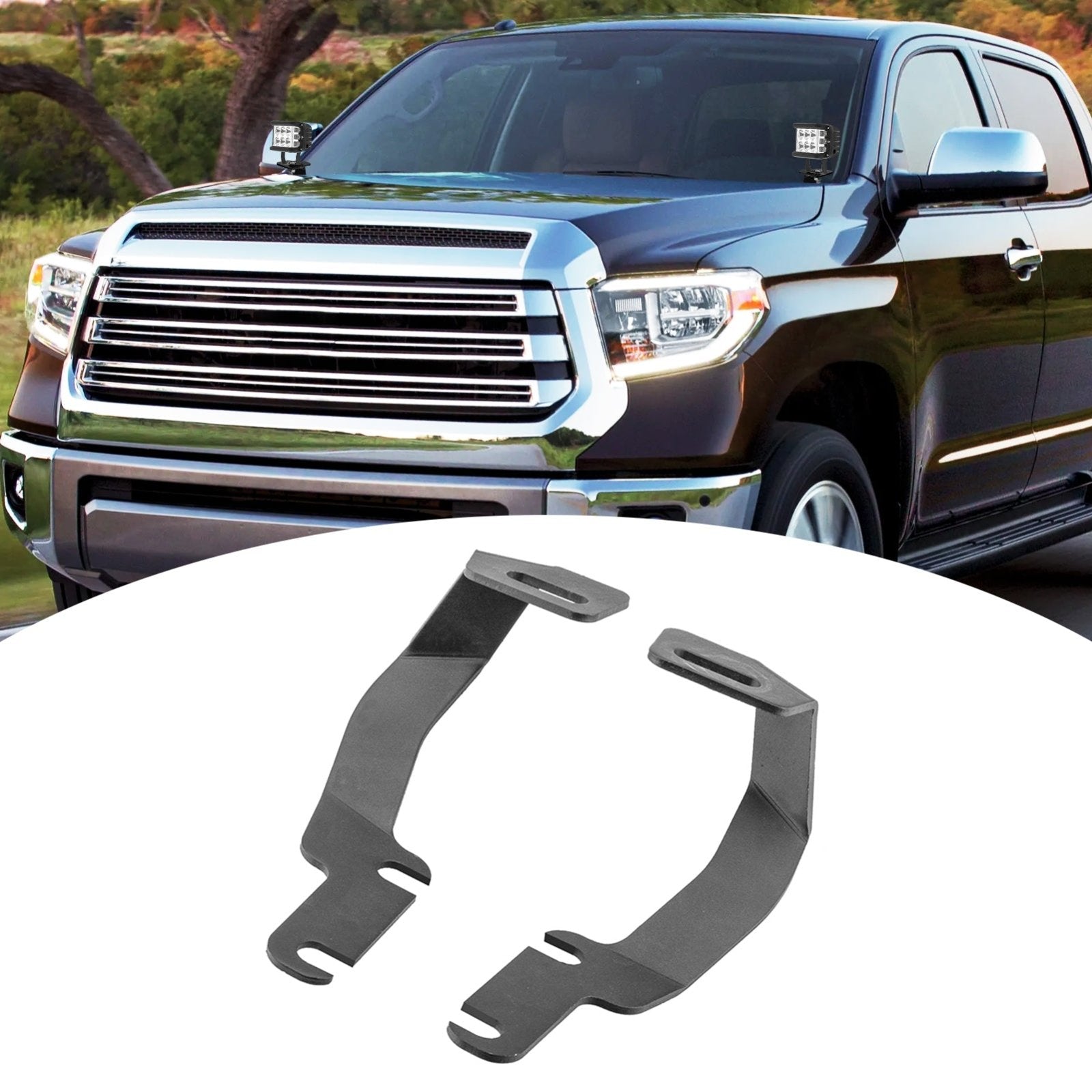 2009 - 2021 Toyota Tundra 4Runner Front Windshield A - Pillar Fog Light Pod Mount Brackets - Weisen