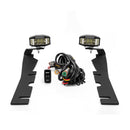 2010 - 2018 Dodge Ram 1500 2500 3500 White&Amber Strobe 3.5 Inch LED Hood Hinge Ditch Light Pods w/ Wiring Harness Kit - WeiSen - 70104008+70201013