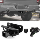 2010 - 2018 Dodge Ram 1500 Rear Class 3 Trailer Hitch 2" Receiver with 7 - Pin Trailer Wiring Harness Kit - WeiSen - 70108006+70206039