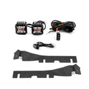 2010 - 2018 DODGE RAM 1500/2500/3500 Hood Hinge 3" White & Amber Strobe LED Ditch Light Pod Kit - WeiSen - 70104008+70201007