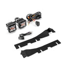 2010 - 2018 DODGE RAM 1500/2500/3500 Hood Hinge 3" White & Amber Strobe LED Ditch Light Pod Kit - WeiSen - 70104008+70201007