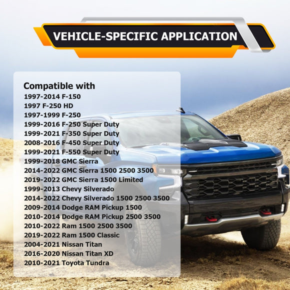 2010 - 2022 Dodge Ram 1500/2500/3500 Plug&Play 7 - Pin Trailer Wiring Harness Extension - WeiSen - 70206039