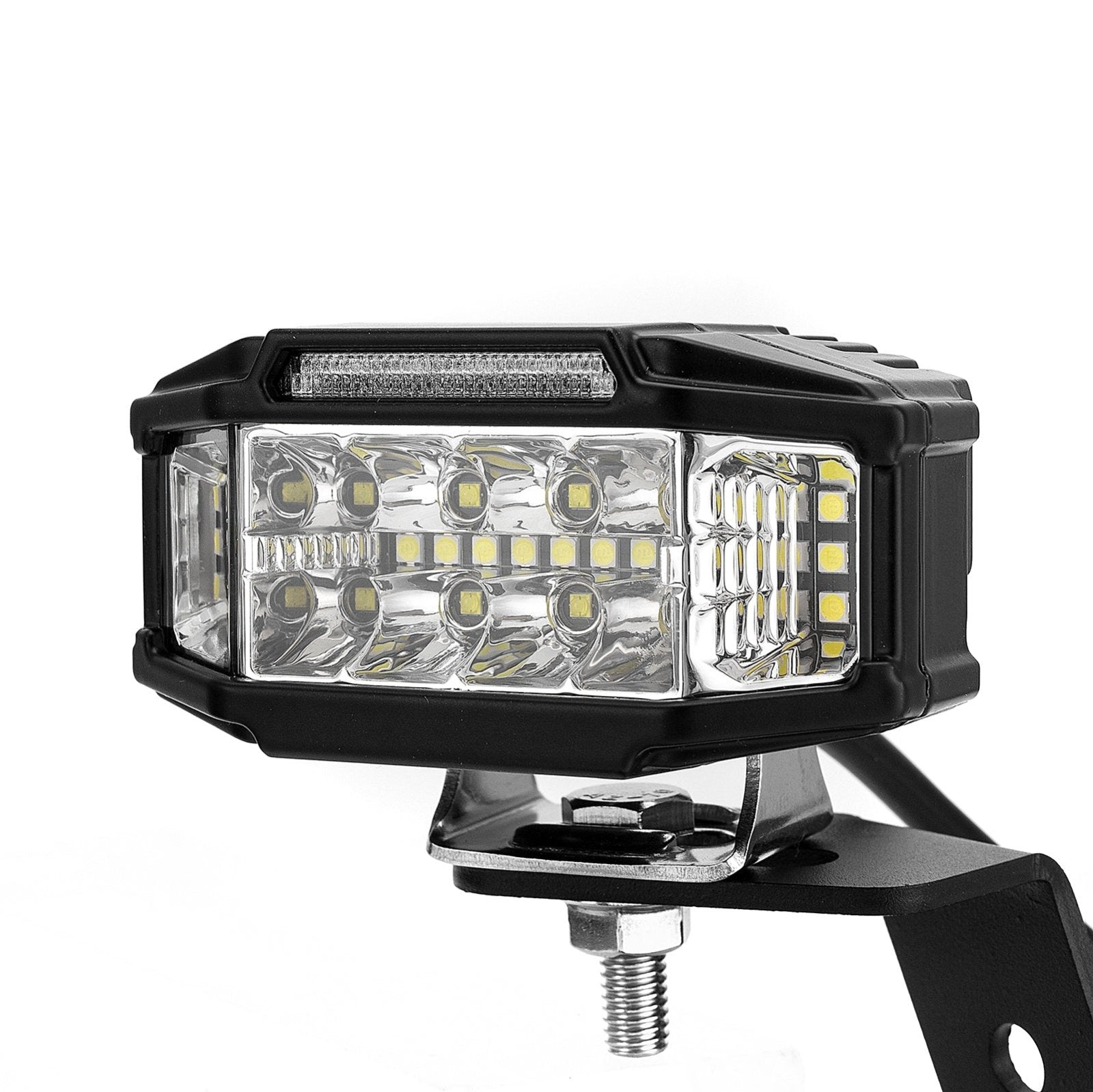 2010 - 2024 Toyota 4Runner & 2007 - 2021 Tundra White&Amber Strobe 3.5 Inch LED Light Pods w/ Wiring Harness Kit - WeiSen - 70104003+70201013