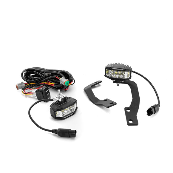 2010 - 2024 Toyota 4Runner White&Amber Strobe 3.5 Inch LED Light Pods w/ Wiring Harness Kit - WeiSen - 70104004+70201013