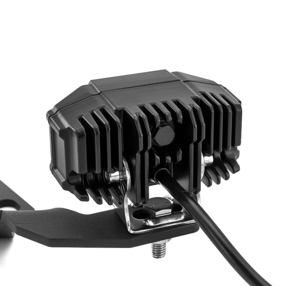 2010 - 2024 Toyota 4Runner White&Amber Strobe 3.5 Inch LED Light Pods w/ Wiring Harness Kit - WeiSen - 70104004+70201013