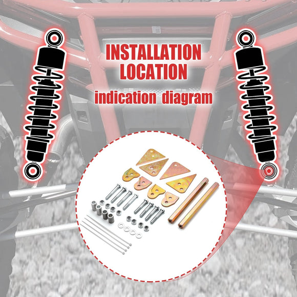2010 - 2025 Polaris Sportsman 850 XP1000 Steel 2" Front & Rear Full Lift Kit - WeiSen - 80401061