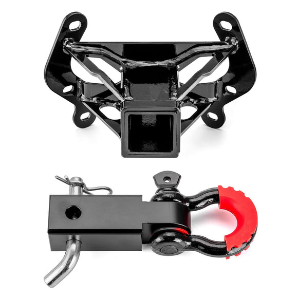2013 - 2016 Can - Am Maverick X/Max Heavy - Duty Steel Rear Trailer Hitch & 2" Shackle Hitch Receiver Kit - WeiSen - 80107002+70304017