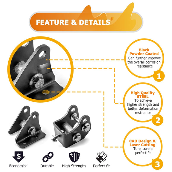 2013 - 2023 CFMoto UForce 500/800 Heavy Duty Steel Front & Rear 2.0" Suspension Lift Kit - WeiSen - 80401087