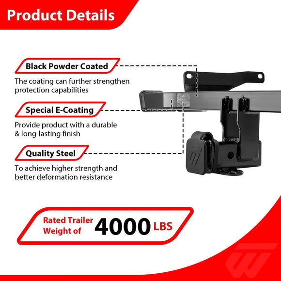 2013 - 2025 Mazda CX - 5 Heavy - Duty Steel Class 3 Trailer Hitch 2" Receiver - WeiSen - 70108037