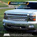 2014 - 2018 Chevy Silverado 1500 Heavy - Duty Steel Grill Hidden 32" Curved Light Bar Mounting Bracket - WeiSen - 70103011