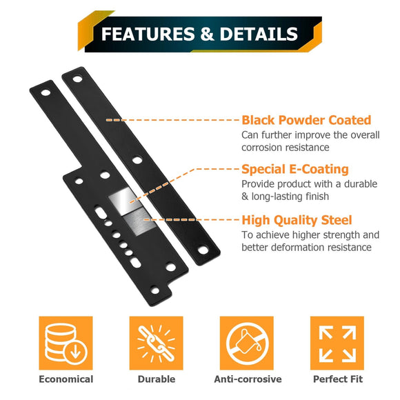 2014 - 2018 Chevy Silverado 1500 Heavy - Duty Steel Grill Hidden 32" Curved Light Bar Mounting Bracket - WeiSen - 70103011