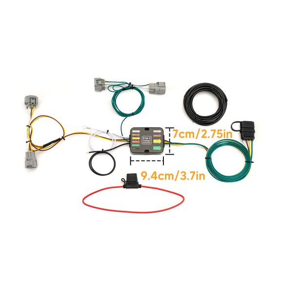 2014 - 2018 Jeep Cherokee Latitude/Limited/Sport/Trailhawk Plug&Play Vehicle - Side 4 - Pin Trailer Wiring Harness - WeiSen - 70206048