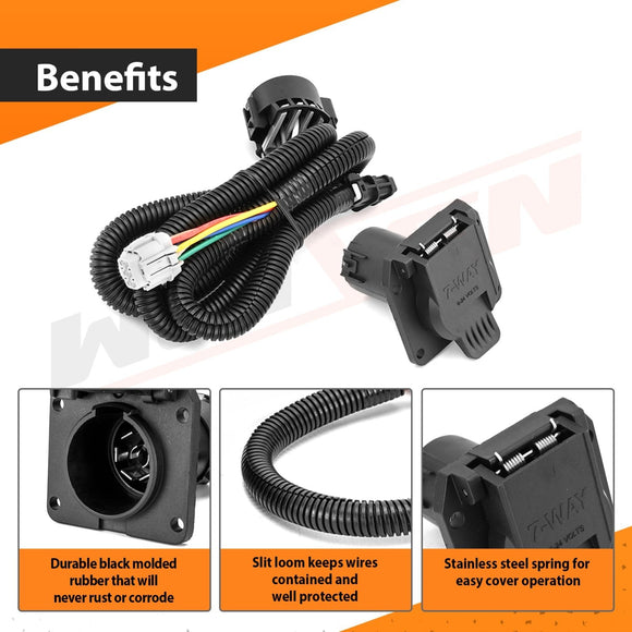 2014 - 2020 Nissan Pathfinder INFINITI QX60 Plug&Play Vehicle - Side 7 - Way RV Blade Trailer Wiring Harness - WeiSen - 70206070