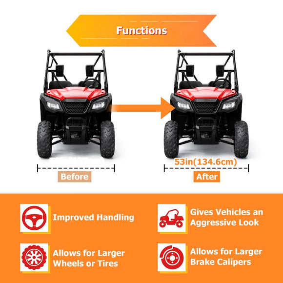 2014 - 2023 2025 Honda Pioneer 500/520/700/700 - 4 | 2Pcs 1.5" 4x110mm Wheel Spacers | 6061 - T6 Forged Aluminum - WeiSen - 80403030